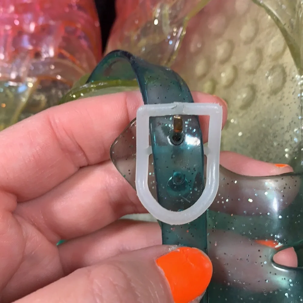 Cutest, rainbow, sparkle, jelly sandals!!